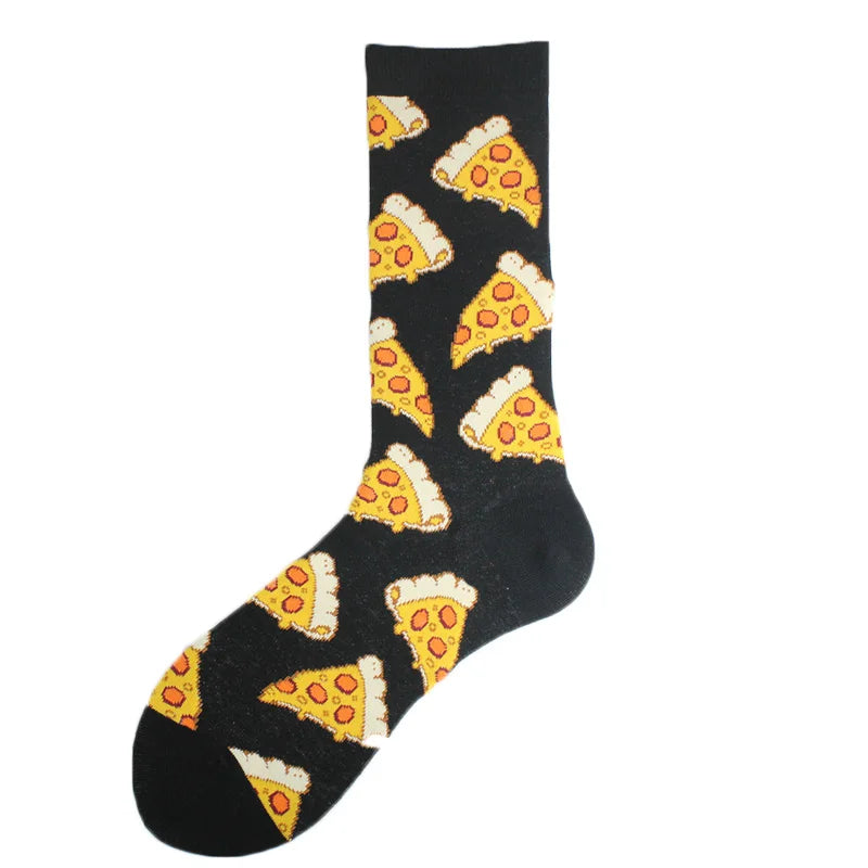 Meias de algodão engraçadas e felizes para homens, meias unissex com estampa de dinossauro e design louco, para skate e homens