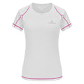 Camiseta esportiva feminina de secagem rápida, manga curta, corrida, respirável, slim, camisetas para ioga, academia, treino