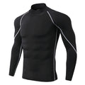 Camiseta esportiva masculina de secagem rápida, camiseta de musculação e corrida, camiseta de compressão de manga comprida, camiseta de ginástica justa para homens, camiseta Rashgard