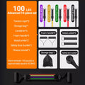 Conjunto de 10-14 peças de corda de puxar para musculação, conjunto de faixas elásticas de resistência, tensor multifuncional, cinto de treinamento muscular