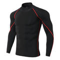 Camiseta esportiva masculina de secagem rápida, camiseta de musculação e corrida, camiseta de compressão de manga comprida, camiseta de ginástica justa para homens, camiseta Rashgard