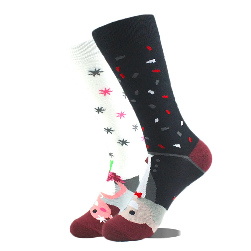 Meias de algodão engraçadas e felizes para homens, meias unissex com estampa de dinossauro e design louco, para skate e homens