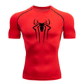Nova camisa de compressão masculina fitness academia super-herói esporte corrida camiseta rashgard tops camiseta secagem rápida manga curta camiseta para homens