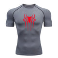 Nova camisa de compressão masculina fitness academia super-herói esporte corrida camiseta rashgard tops camiseta secagem rápida manga curta camiseta para homens