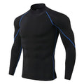 Camiseta esportiva masculina de secagem rápida, camiseta de musculação e corrida, camiseta de compressão de manga comprida, camiseta de ginástica justa para homens, camiseta Rashgard