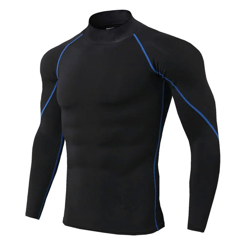 Camiseta esportiva masculina de secagem rápida, camiseta de musculação e corrida, camiseta de compressão de manga comprida, camiseta de ginástica justa para homens, camiseta Rashgard