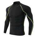 Camiseta esportiva masculina de secagem rápida, camiseta de musculação e corrida, camiseta de compressão de manga comprida, camiseta de ginástica justa para homens, camiseta Rashgard